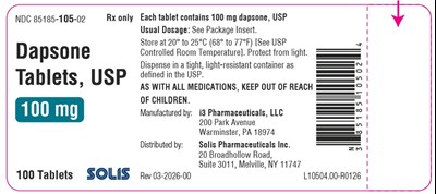 100mg 100ct (Dapsone 100mg 100ct Label)